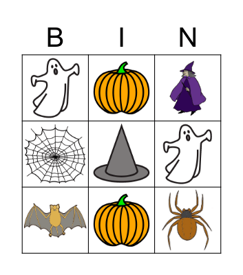 Halloween Bingo Card