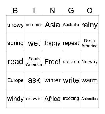 Bingo Card