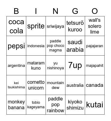 tamie's bingo! Bingo Card