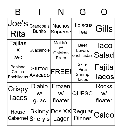 m2 bingo Card