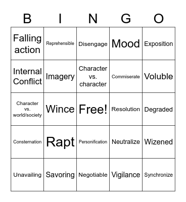 Choices and Consequences Bingo Card