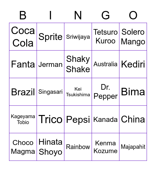 Bingo Ala Bingo Card