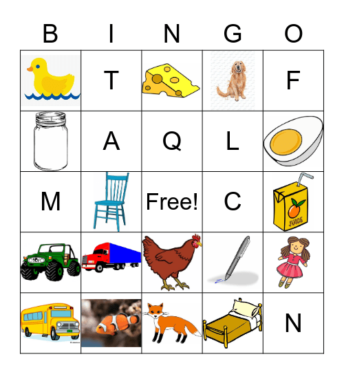 2nd Grade Bingo Card