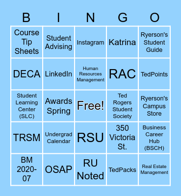 Icebreaker Bingo Card