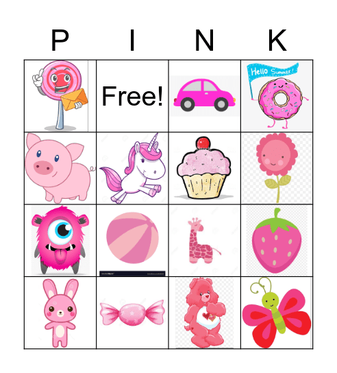 Pink Bingo! Bingo Card