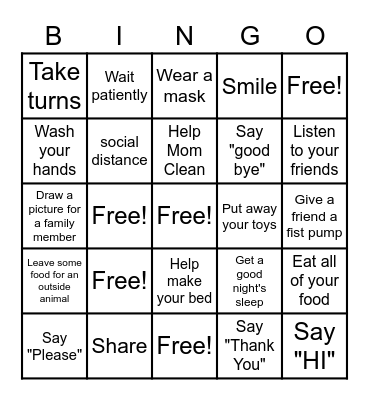 RESPECT Bingo Card