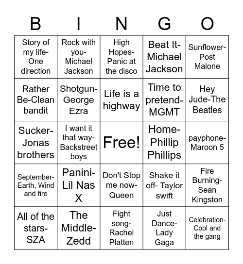 ST JUDE Bingo Card