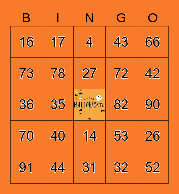 Halloween Bingo Card