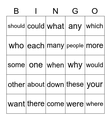 Bingo Card