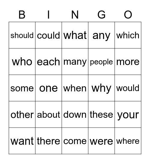 Bingo Card