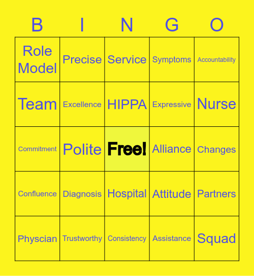 Dream Team Customer Service Week Bingo Card
