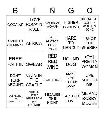 FAMOUS COVERS Bingo Card