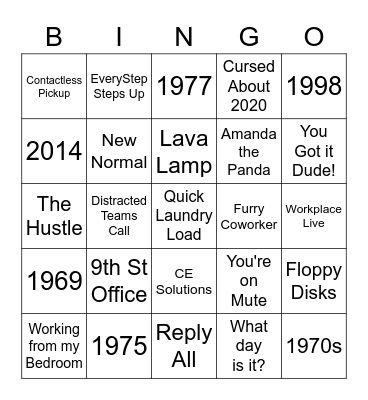 EveryStep Through the Decades Bingo Card