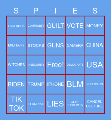 GOVERNMENT WATCH Bingo Card