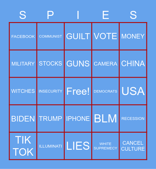 GOVERNMENT WATCH Bingo Card