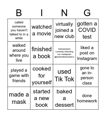 Behind the SMILE Bingo Card