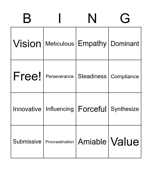 Chapter 2 Bingo Card