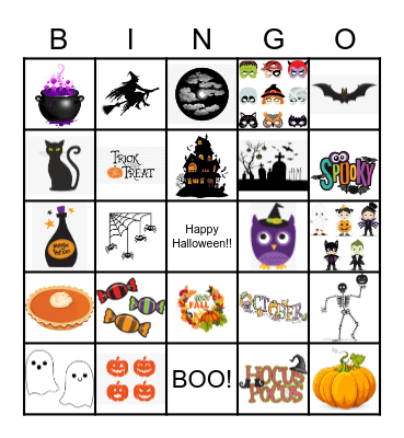 Halloween Bingo Card