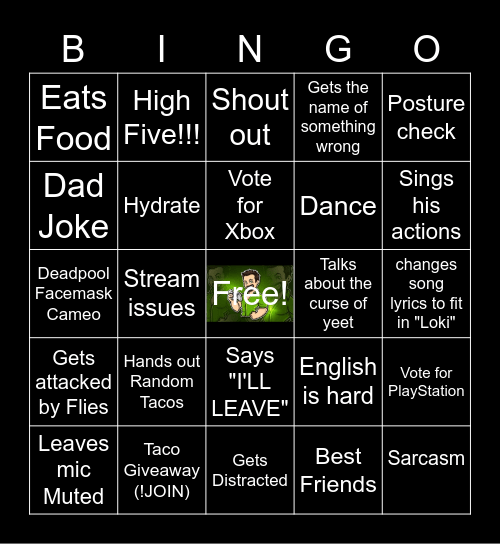 DadPoolTV Bingo Card