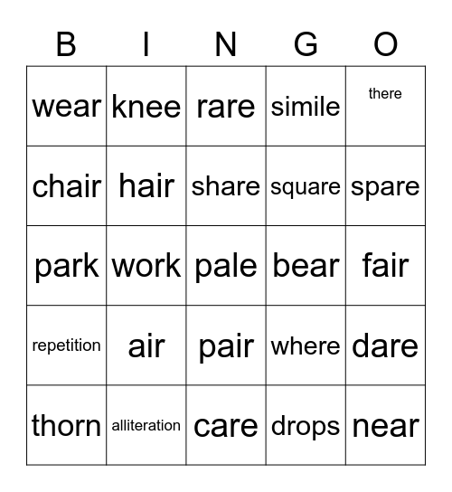 Unit 4 Week5 Bingo Card