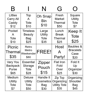 Thirty One! Bingo Card
