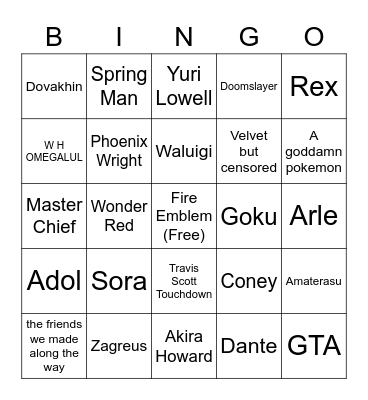 Fighter 7 Bingo Card