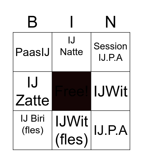 Brouwerij 't  IJ Tapbingo Card