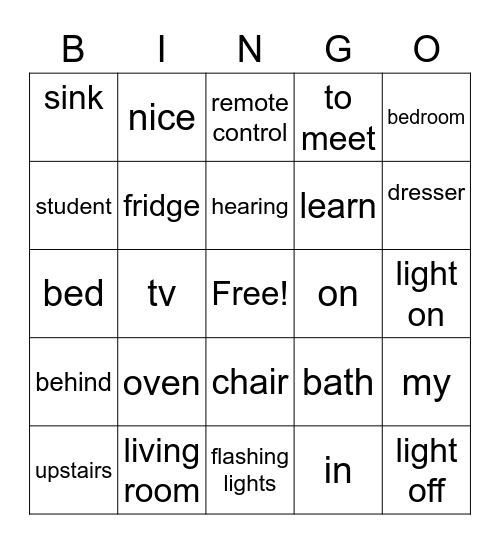 Bravo unit 3 Vocab Bingo Card