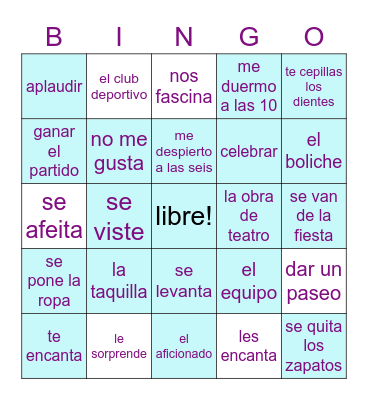 Facetas Lección 2 Bingo Card