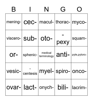DEAN VAUGHN LESSON 5 Bingo Card