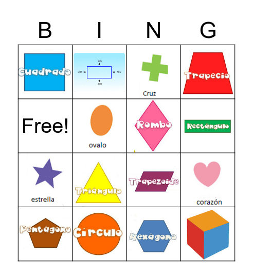 Figuras Geometricas Bingo Card
