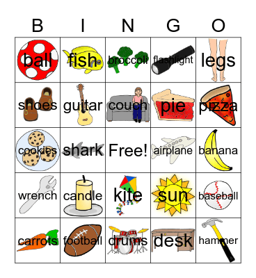 Items that go together Bingo Card