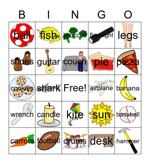 Items that go together Bingo Card