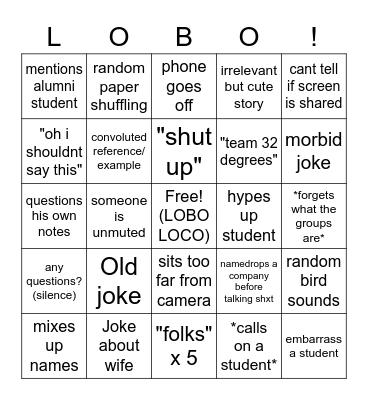 Software Engineering 2020 Bingo Card