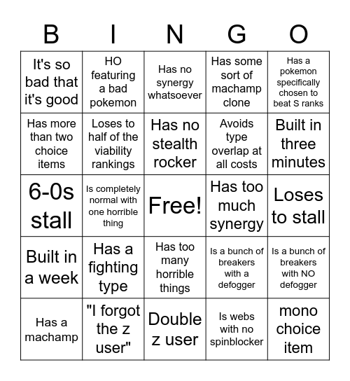Derp's teambuilding process Bingo Card