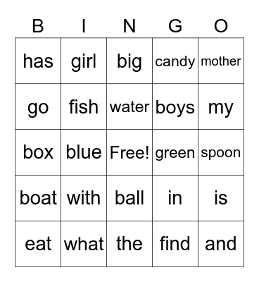 Edmark 1-39 + extras Bingo Card