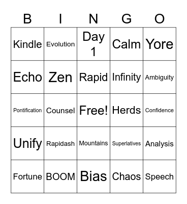 2020 Tax Tech All Hands Bingo Card