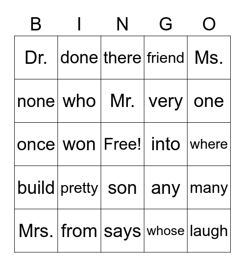 Jail Bird Bingo #2 Bingo Card