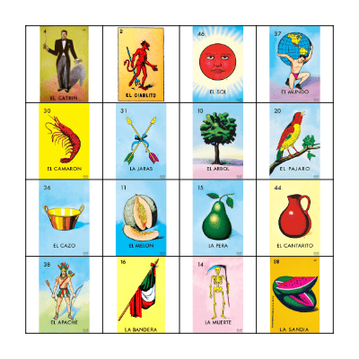 Loteria Bingo Card