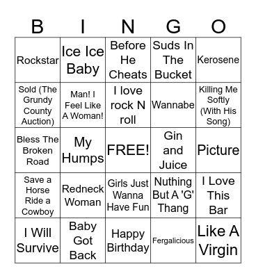 Baileys Birthday Bingo Card