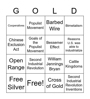 Populism Bingo Card