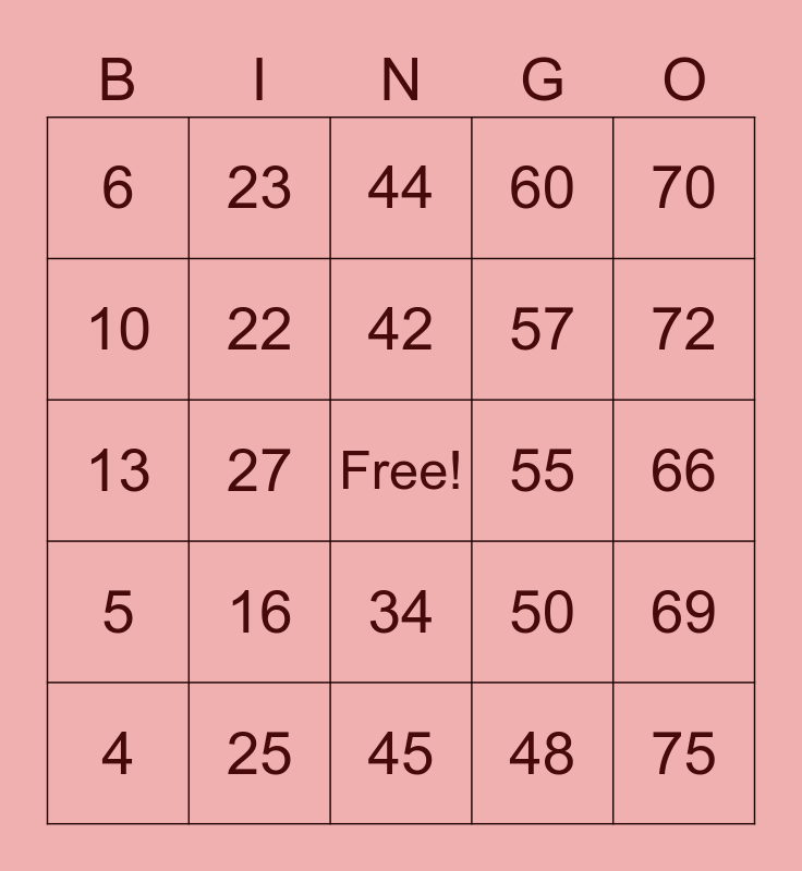 LM Bingo_Roy Bingo Card