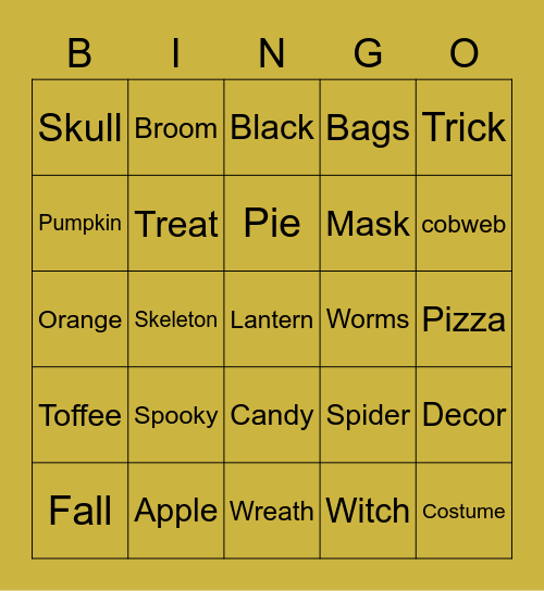 Halloween Bingo 🎃 Bingo Card