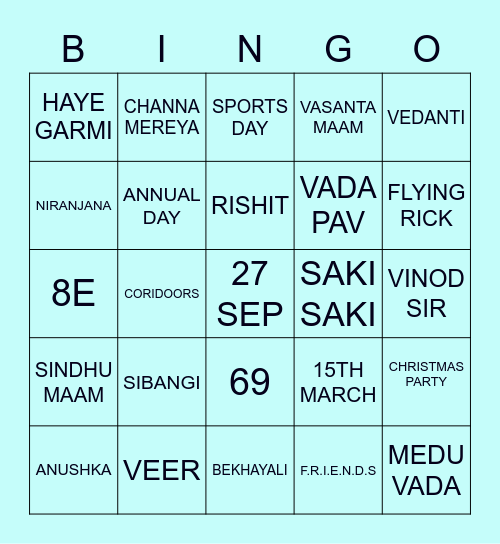 SIBANGI TURNS 4TEEN Bingo Card