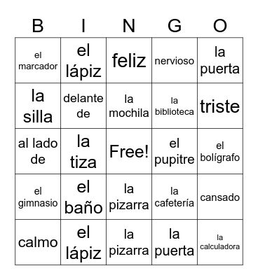 Quiz 4 Loteria Bingo Card