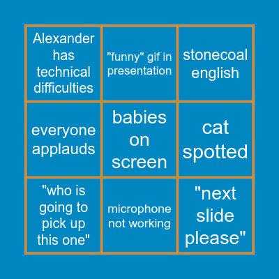 OBI monthly bingo Card