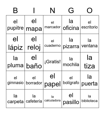 Loteria 1 Bingo Card