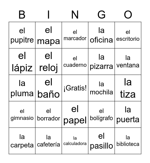 Loteria 1 Bingo Card