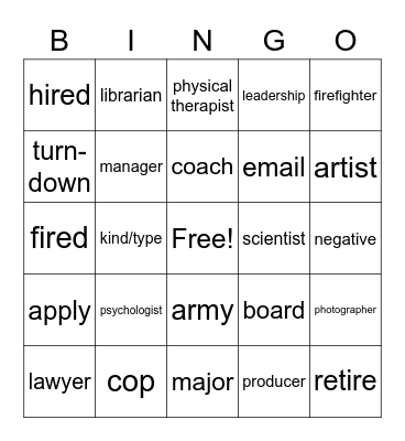 Review Bingo Card