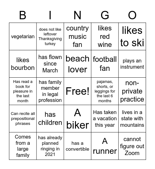 BINGO Card